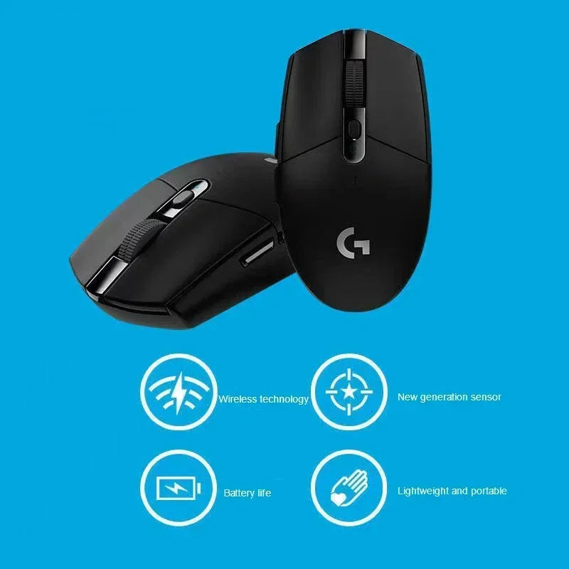 Logitech G304 ratón inalámbrico ergonómico sensor HERO